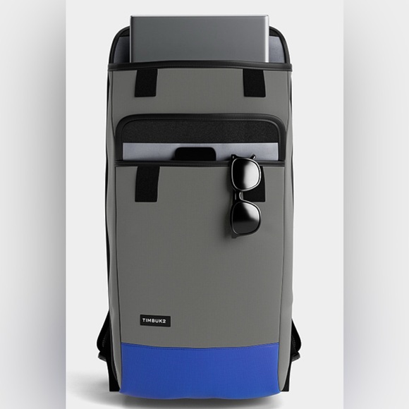 NWOT Timbuk2 Custom Prospect Roll Top Laptop Work Backpack Black Gray Blue Work - Picture 3 of 15